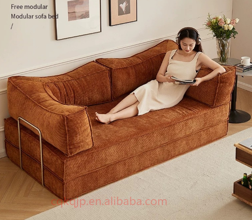 Konvertibel sammenleggbar sovesofa – kompakt, komfortabel og lett å rengjøre