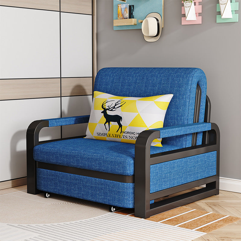Plassbesparende sammenleggbar sovesofa – dobbeltbruk enkeltseng med ramme i tre og metall