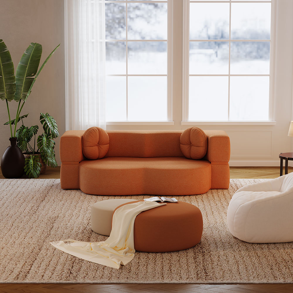 Konvertibel moderne sovesofa – plassbesparende 2-i-1-løsning for sitte- og soveplass